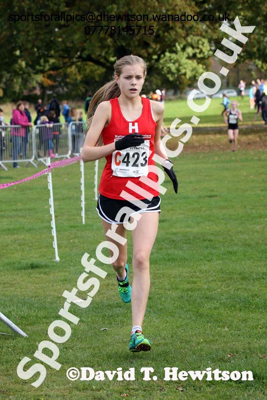 Girls under-15s Northern Cross Country Relays, Graves Park, Sheffield. Photo: David T. Hewitson/Sports for All Pics